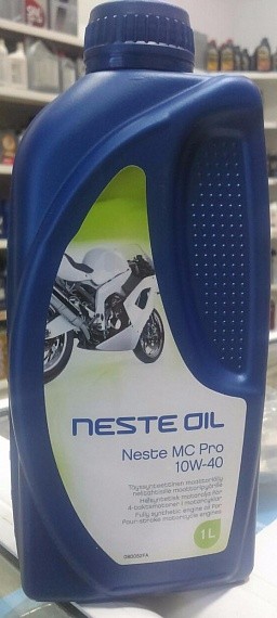Масло для 4-х тактных мотоциклов MC PRO 10W-40 1л полностью синтетическое Neste